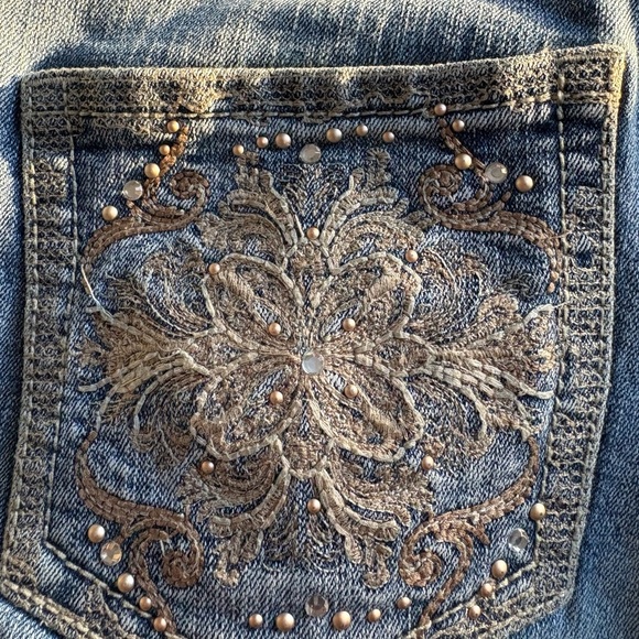 Nine West Vintage America Blue Denim Mid-rise Jean Shorts - 90s Y2K - Picture 14 of 17